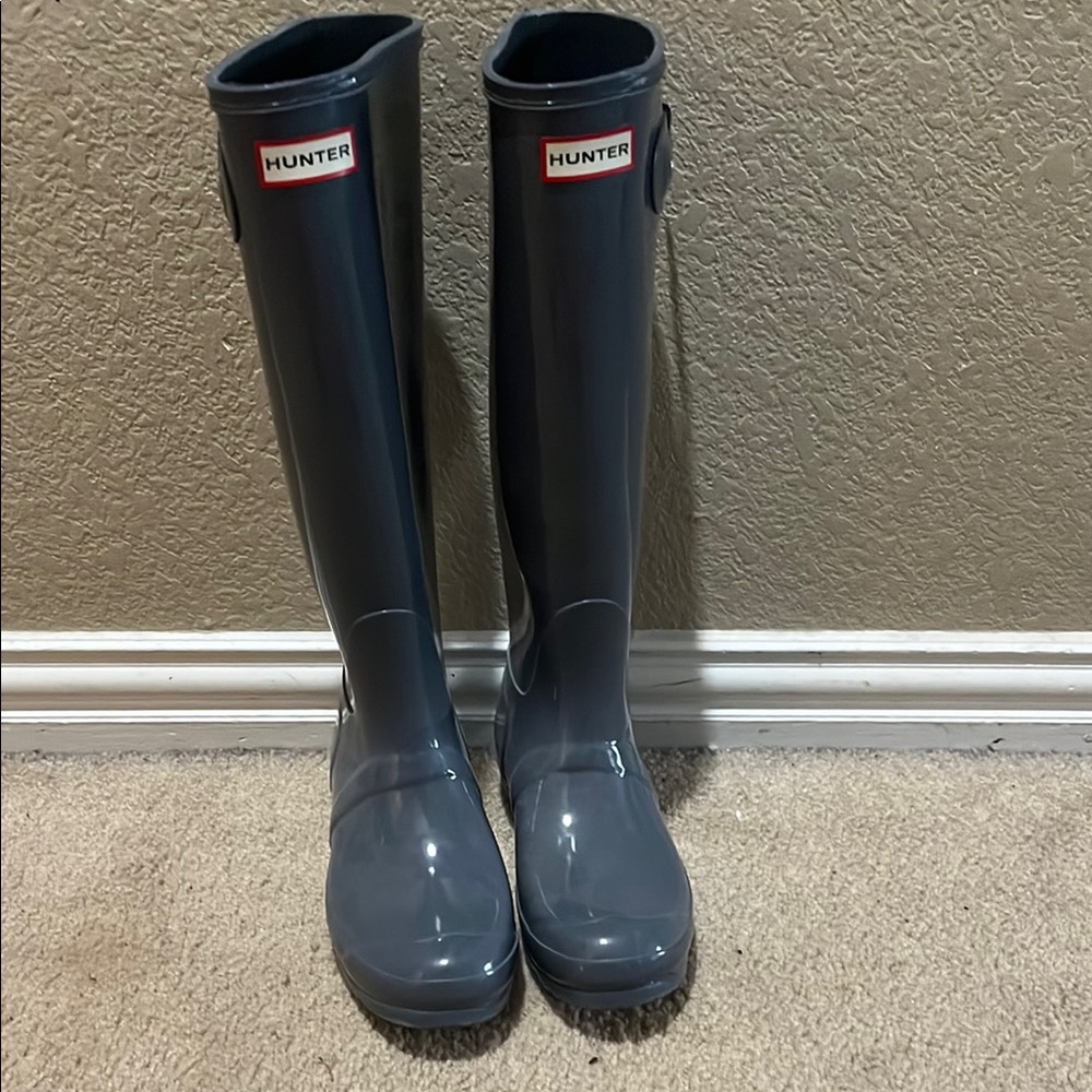 Hunter Women's Gray Rain Boots